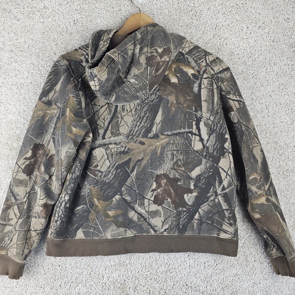 Dri Duck Camo Realtree Hardwood Wildfire Power Fleece Hoodie Jacket Womens Large - Picture 2 of 16